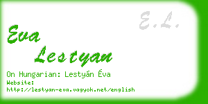 eva lestyan business card